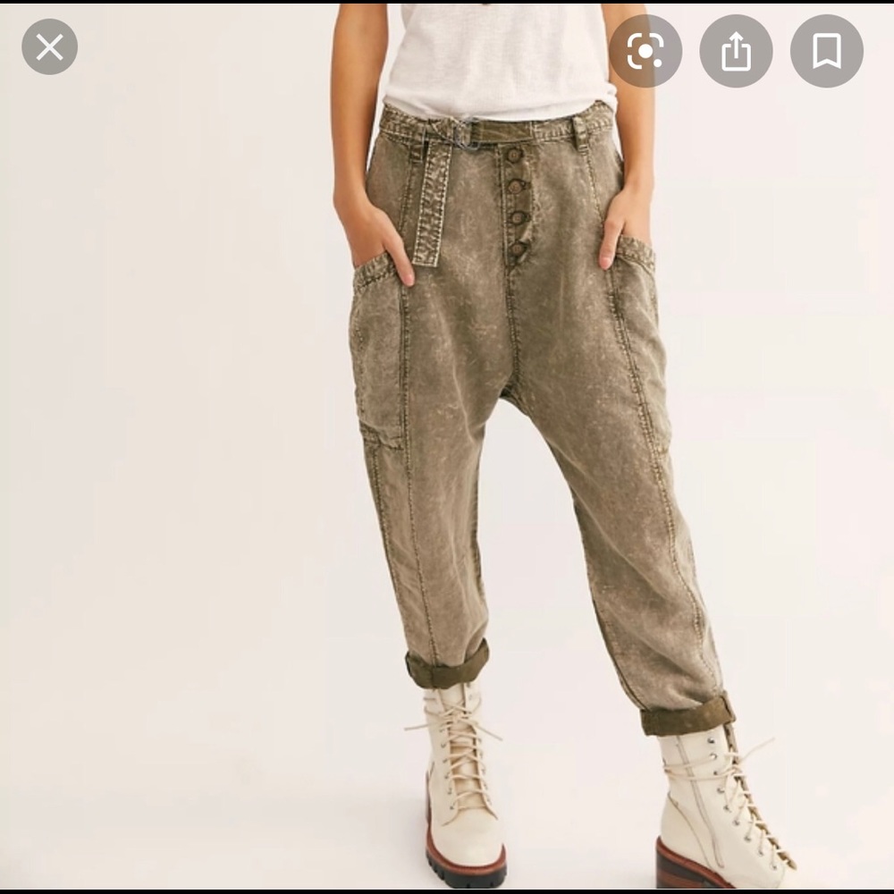 Free People Rose Dessert Haze Harem Pants NWT